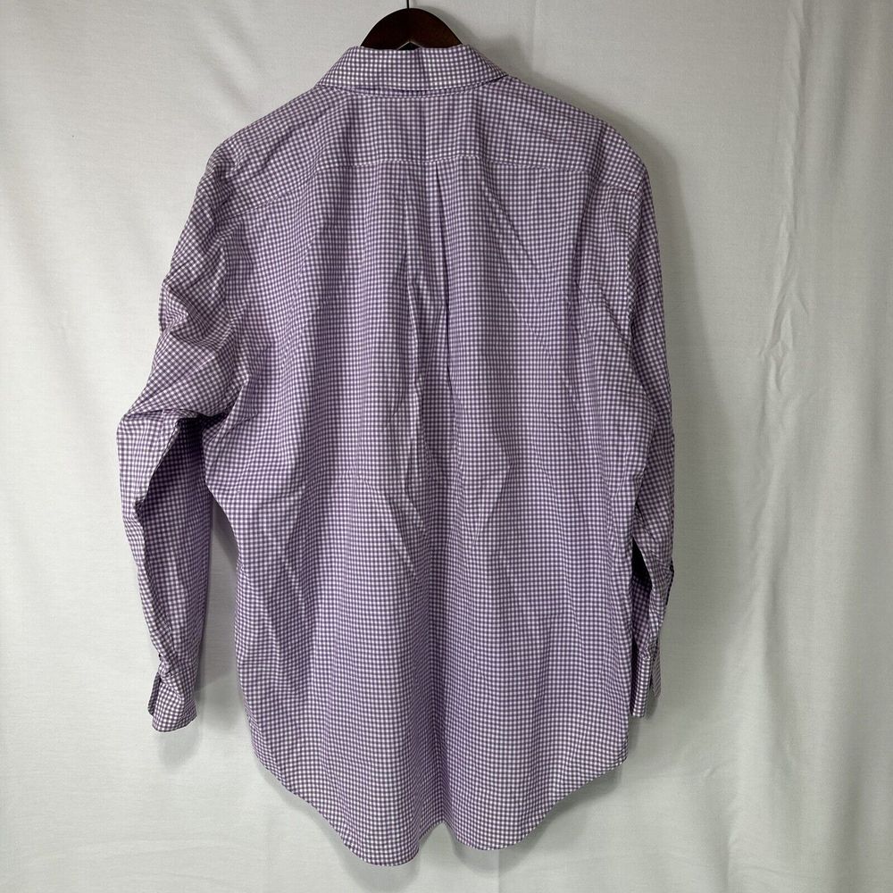 Ralph Lauren LRL Men's 17 32/33 Button Down Shirt Purple Gingham Check L/S - Picture 7 of 8